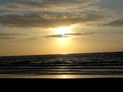 Sonnenuntergang am Strand von Norderney