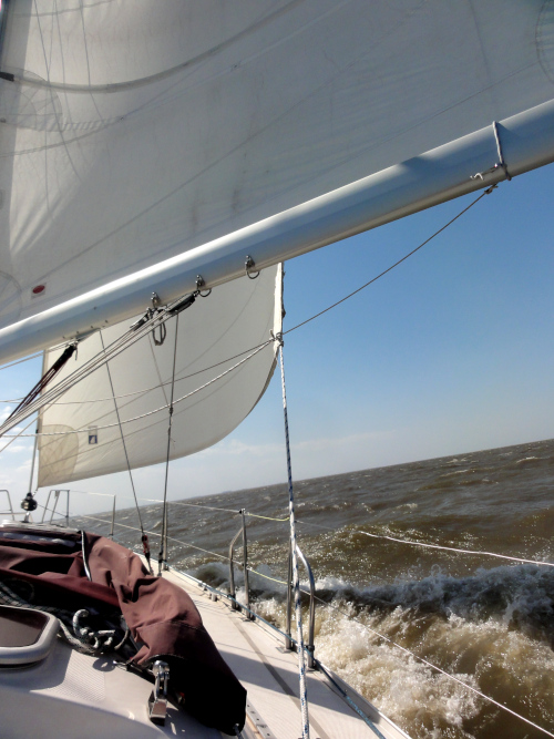 "Helgoland Express" auf der Elbe