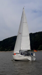 "Frida" unter Segeln
